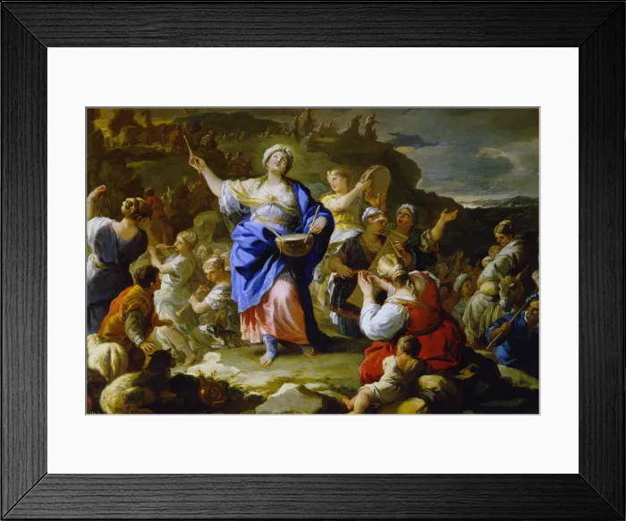 Framed Print : The Song of Miriam the Prophetess, 1687. Artist: Giordano, Luca (1632-1705) Framed Print : The Song of Miriam the Prophetess, 1687. Artist: Giordano, Luca (1632-1705)