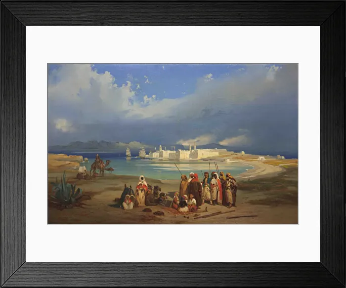 Framed Print : The Isthmus of Suez, ca 1845. Artist: Caffi, Ippolito (1814-1866) Framed Print : The Isthmus of Suez, ca 1845. Artist: Caffi, Ippolito (1814-1866)