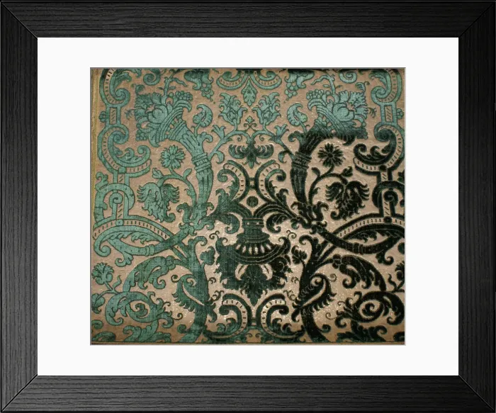 Framed Print : Textile, 16th century. Artist: West European Applied Art Framed Print : Textile, 16th century. Artist: West European Applied Art