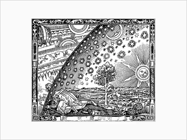 The edge of the firmament (Flammarion engraving) From L atmosphere. Meteorologie populaire by Camill Artist: Anonymous