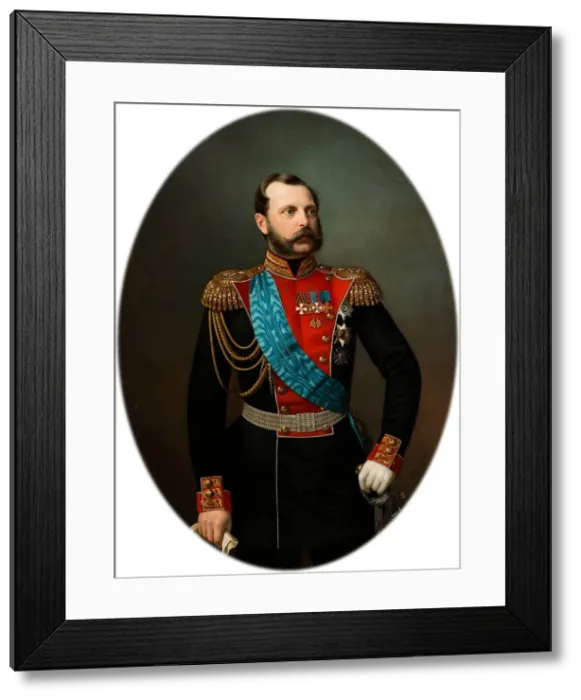 Framed Print : Portrait of Emperor Alexander II (1818-1881), 1860s. Artist: Tyurin, Ivan Alexeevich (1824-1904) Framed Print : Portrait of Emperor Alexander II (1818-1881), 1860s. Artist: Tyurin, Ivan Alexeevich (1824-1904)