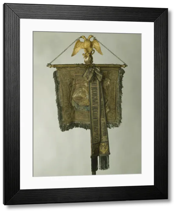 Framed Print : Standard of the Life-Guards Horse Regiment, 1832. Artist: Flags, Banners and Standards Framed Print : Standard of the Life-Guards Horse Regiment, 1832. Artist: Flags, Banners and Standards