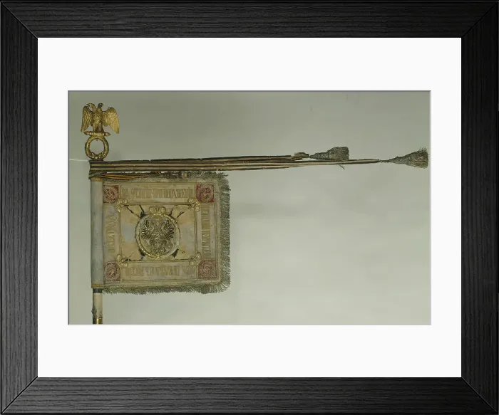 Framed Print : Saint George Standard of the Cavalry at the Time of Alexander II, 1872. Artist: Flags, Banners and Standards Framed Print : Saint George Standard of the Cavalry at the Time of Alexander II, 1872. Artist: Flags, Banners and Standards