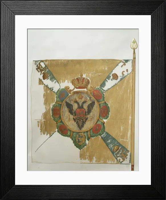 Framed Print : Flag of the Semenovsky Life-Guards Regiment, 1762. Artist: Flags, Banners and Standards Framed Print : Flag of the Semenovsky Life-Guards Regiment, 1762. Artist: Flags, Banners and Standards