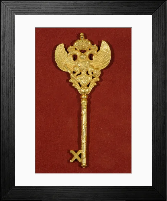 Framed Print : Key of a Chamberlain at the Imperial Court of Russia, Late 18th cent. Artist: Historic Object Framed Print : Key of a Chamberlain at the Imperial Court of Russia, Late 18th cent. Artist: Historic Object