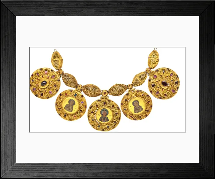 Framed Print : Necklace with pendants, Early 12th century. Artist: Ancient Russian Art Framed Print : Necklace with pendants, Early 12th century. Artist: Ancient Russian Art