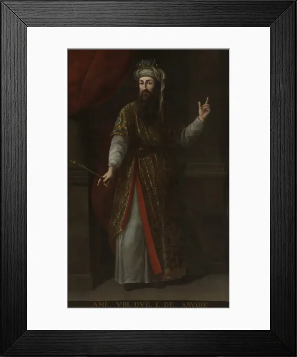 Framed Print : Count Amadeus VIII of Savoy (1383-1451). Artist: Anonymous Framed Print : Count Amadeus VIII of Savoy (1383-1451). Artist: Anonymous
