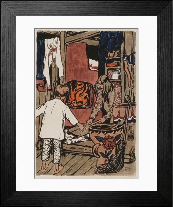 Framed Print : Illustration to the The Tale Synko-Philipko. Artist: Polenova, Elena Dmitryevna (1850-1898) Framed Print : Illustration to the The Tale Synko-Philipko. Artist: Polenova, Elena Dmitryevna (1850-1898)