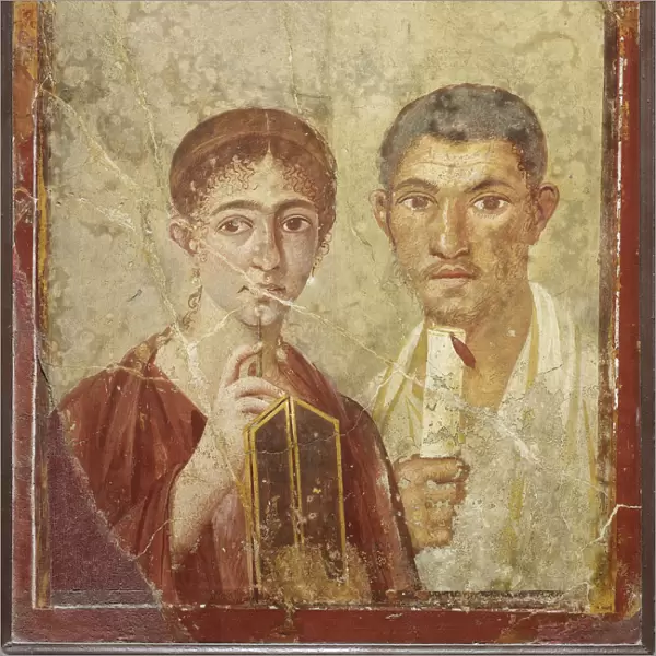 Portrait of the baker Terentius Neo and his wife. Artist: Roman-Pompeian wall painting