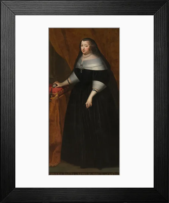 Framed Print : Marie Jeanne Baptiste (1644-1724), Duchess of Savoy. Artist: Anonymous Framed Print : Marie Jeanne Baptiste (1644-1724), Duchess of Savoy. Artist: Anonymous