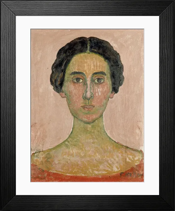 Framed Print : Portrait of Valentine Gode-Darel (Head of French woman). Artist: Hodler, Ferdinand (1853-1918) Framed Print : Portrait of Valentine Gode-Darel (Head of French woman). Artist: Hodler, Ferdinand (1853-1918)