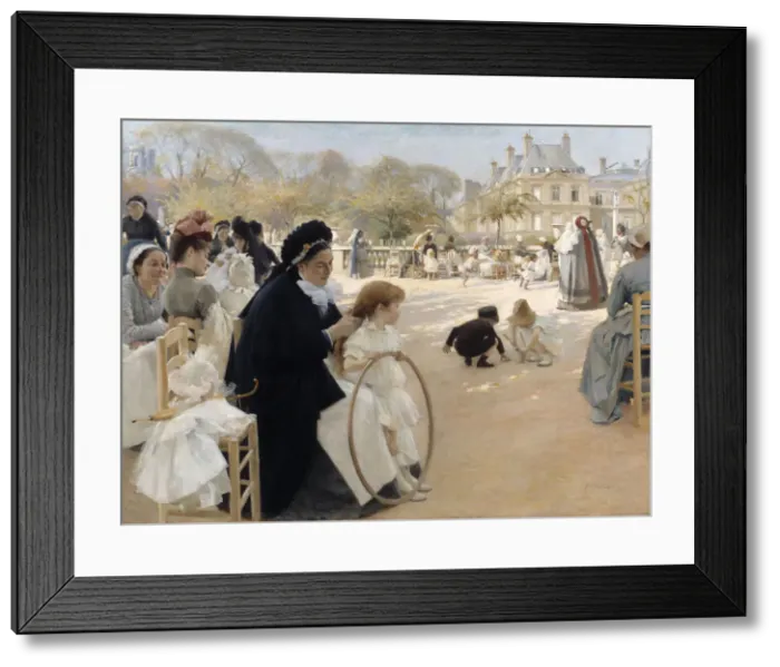Framed Print : The Luxembourg Gardens, Paris. Artist: Edelfelt, Albert Gustaf Aristides (1854-1905) Framed Print : The Luxembourg Gardens, Paris. Artist: Edelfelt, Albert Gustaf Aristides (1854-1905)