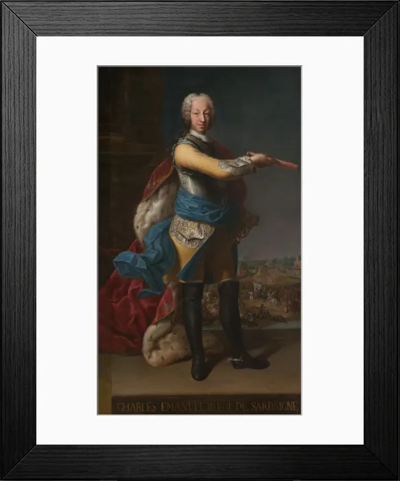 Framed Print : Charles Emmanuel III (1701-1773), Duke of Savoy and King of Sardinia. Artist: Anonymous Framed Print : Charles Emmanuel III (1701-1773), Duke of Savoy and King of Sardinia. Artist: Anonymous