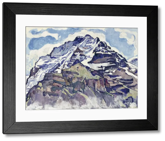 Framed Print : The Jungfrau, as Seen from Muerren. Artist: Hodler, Ferdinand (1853-1918) Framed Print : The Jungfrau, as Seen from Muerren. Artist: Hodler, Ferdinand (1853-1918)