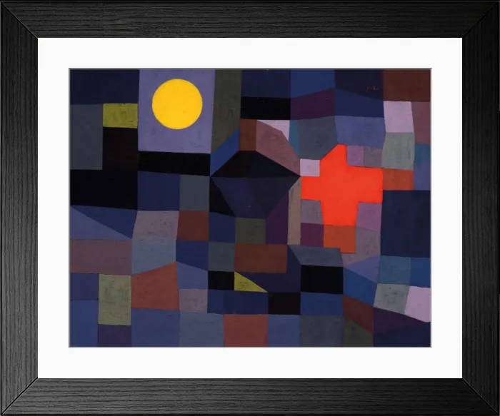 Framed Print : Fire at Full Moon. Artist: Klee, Paul (1879-1940) Framed Print : Fire at Full Moon. Artist: Klee, Paul (1879-1940)