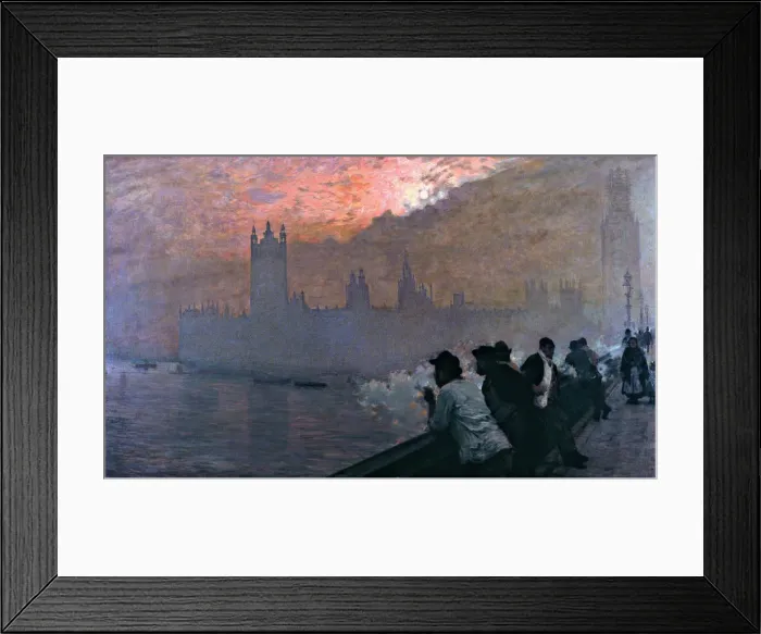 Framed Print : Westminster. Artist: De Nittis, Giuseppe (1846-1884) Framed Print : Westminster. Artist: De Nittis, Giuseppe (1846-1884)