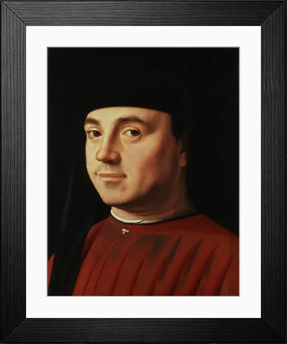 Framed Print : Portrait of a man. Artist: Antonello da Messina (ca 1430-1479) Framed Print : Portrait of a man. Artist: Antonello da Messina (ca 1430-1479)