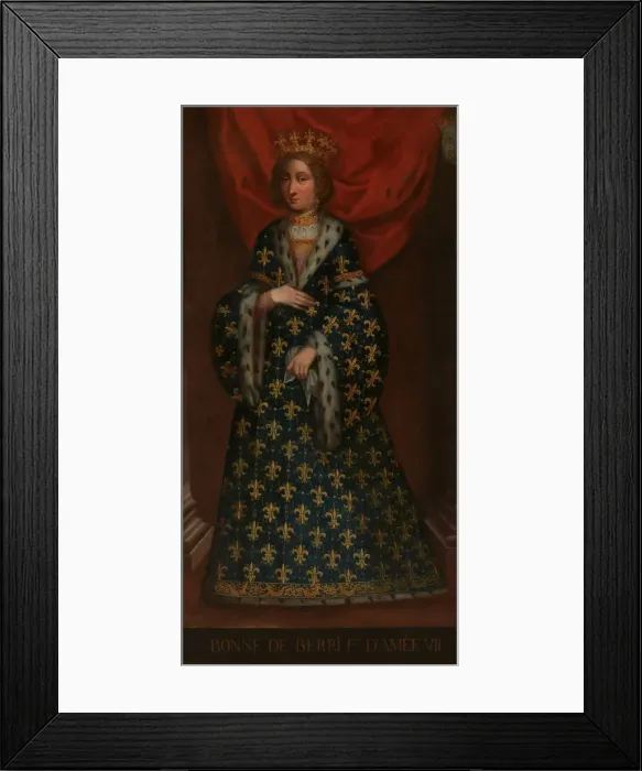 Framed Print : Bonne of Berry (1365-1435), Countess of Savoy. Artist: Anonymous Framed Print : Bonne of Berry (1365-1435), Countess of Savoy. Artist: Anonymous