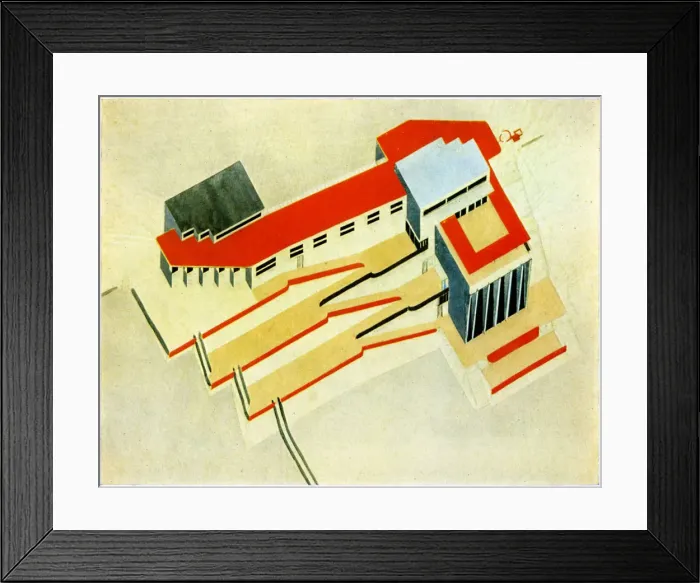 Framed Print : Yacht Club. Artist: Lissitzky, El (1890-1941) Framed Print : Yacht Club. Artist: Lissitzky, El (1890-1941)