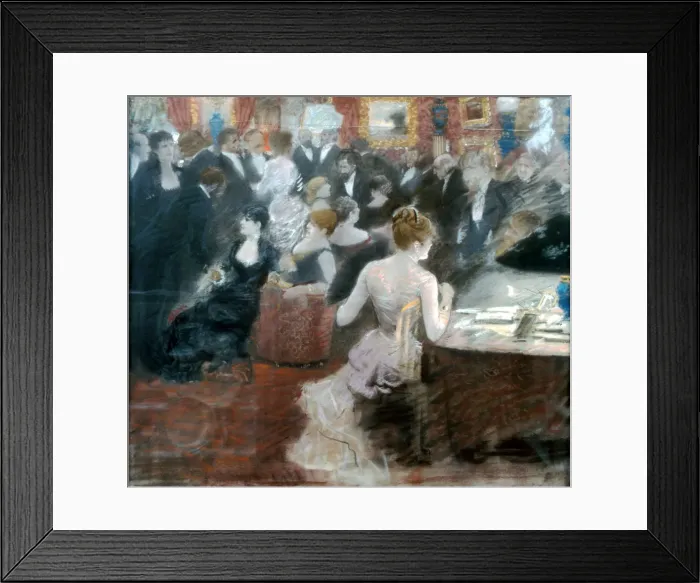 Framed Print : The Salon of Princess Mathilde. Artist: De Nittis, Giuseppe (1846-1884) Framed Print : The Salon of Princess Mathilde. Artist: De Nittis, Giuseppe (1846-1884)