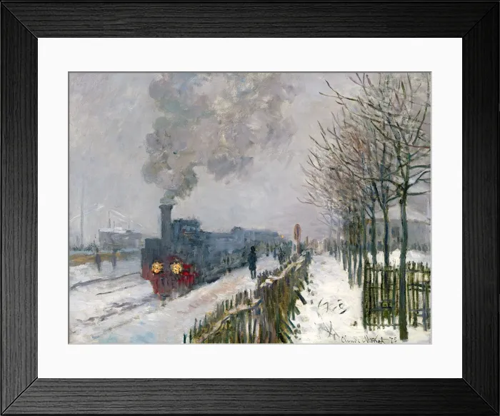 Framed Print : Train in the Snow (The Locomotive). Artist: Monet, Claude (1840-1926) Framed Print : Train in the Snow (The Locomotive). Artist: Monet, Claude (1840-1926)