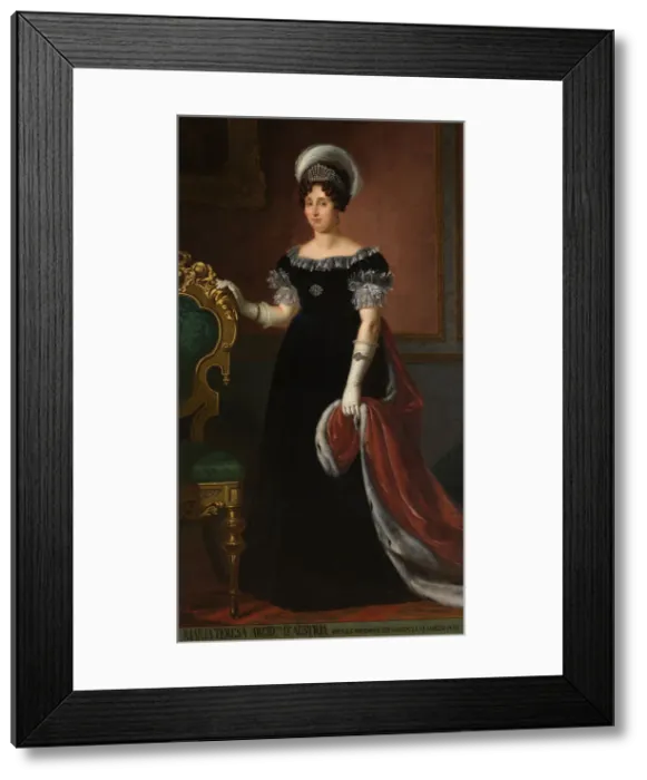 Framed Print : Maria Theresa of Austria-Este (1773-1832), Queen of Sardinia. Artist: Anonymous Framed Print : Maria Theresa of Austria-Este (1773-1832), Queen of Sardinia. Artist: Anonymous