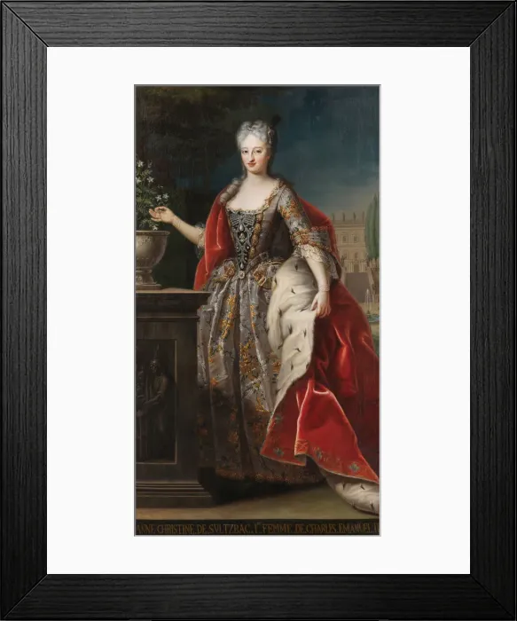 Framed Print : Anne Christine of Sulzbach (1704-1723). Artist: Anonymous Framed Print : Anne Christine of Sulzbach (1704-1723). Artist: Anonymous