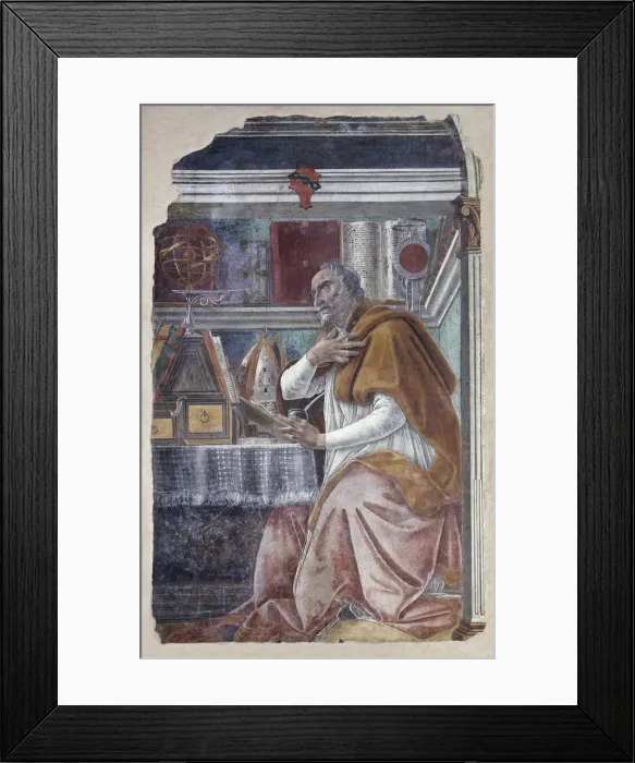 Framed Print : Saint Augustine in His Study. Artist: Botticelli, Sandro (1445-1510) Framed Print : Saint Augustine in His Study. Artist: Botticelli, Sandro (1445-1510)