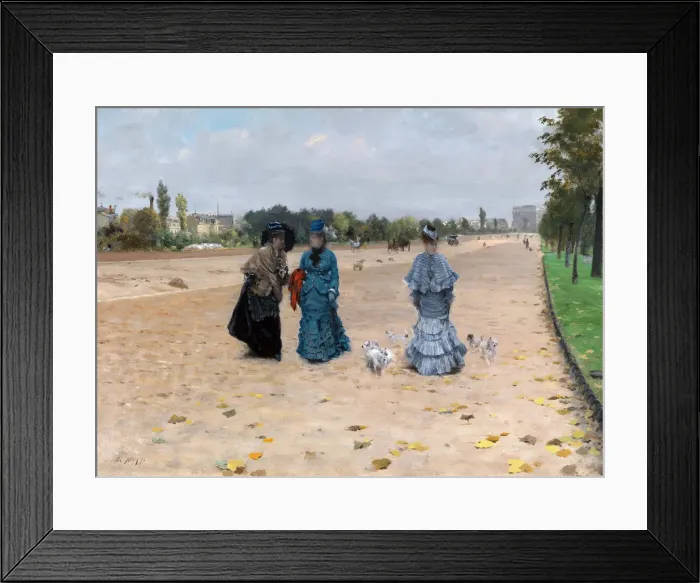 Framed Print : Avenue du Bois de Boulogne. Artist: De Nittis, Giuseppe (1846-1884) Framed Print : Avenue du Bois de Boulogne. Artist: De Nittis, Giuseppe (1846-1884)