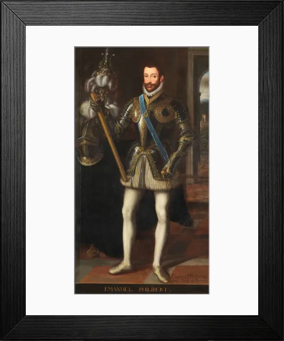 Framed Print : Emmanuel Philibert (1528-1580), Duke of Savoy. Artist: Anonymous