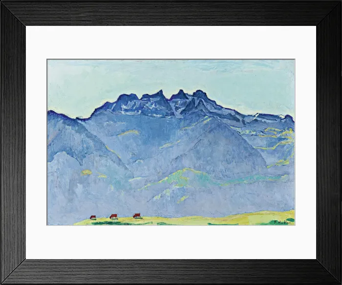 Framed Print : View of the Dents-du-Midi from Champery. Artist: Hodler, Ferdinand (1853-1918)