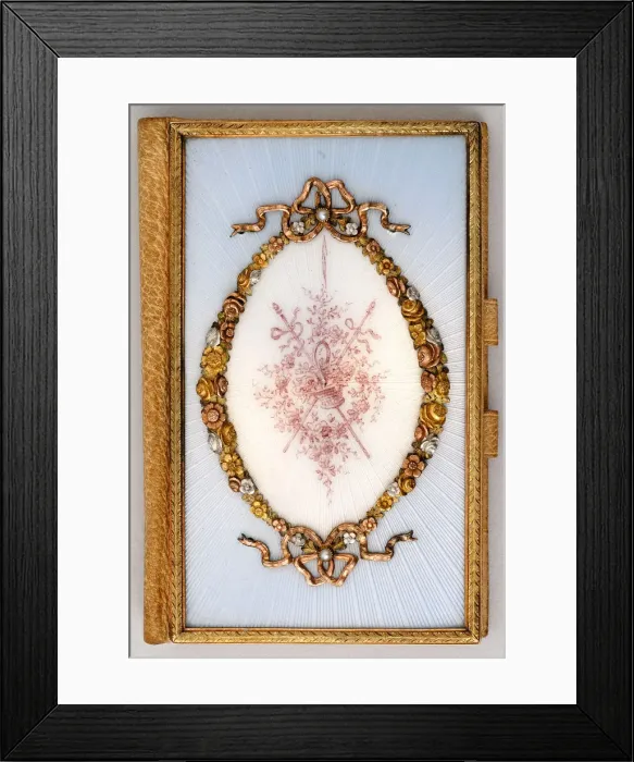Framed Print : Carnet de bal (Dance card), 1908-1914. Artist: Wigstrom, Henrik Immanuel, (Faberge manufacture) (active Early 20th cen. ) Framed Print : Carnet de bal (Dance card), 1908-1914. Artist: Wigstrom, Henrik Immanuel, (Faberge manufacture) (active Early 20th cen. )