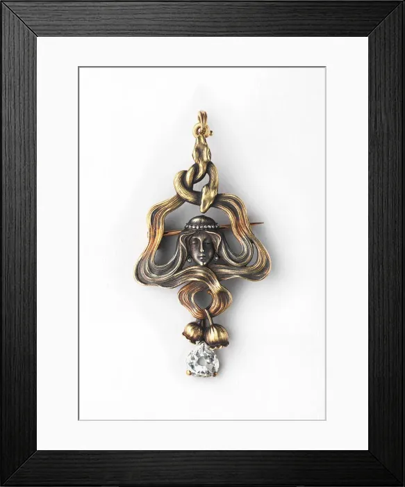 Framed Print : Pendant-Brooch, Between 1899 and 1908. Artist: Russian Master, Factory Faberge Framed Print : Pendant-Brooch, Between 1899 and 1908. Artist: Russian Master, Factory Faberge