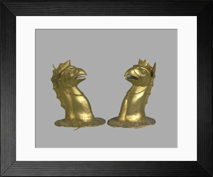 Framed Print : Decorative Cover Pieces, 4th-3th century BC. Artist: Scythian Art Framed Print : Decorative Cover Pieces, 4th-3th century BC. Artist: Scythian Art