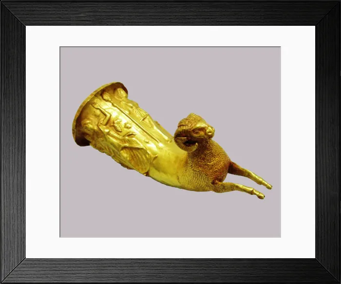 Framed Print : Rhyton (Drinking Horn), 5th-4th century BC. Artist: Scythian Art Framed Print : Rhyton (Drinking Horn), 5th-4th century BC. Artist: Scythian Art