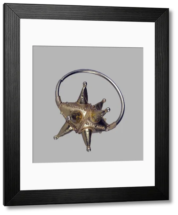 Framed Print : Gold pendant (Kolt), 11th-12th century. Artist: Ancient Russian Art Framed Print : Gold pendant (Kolt), 11th-12th century. Artist: Ancient Russian Art