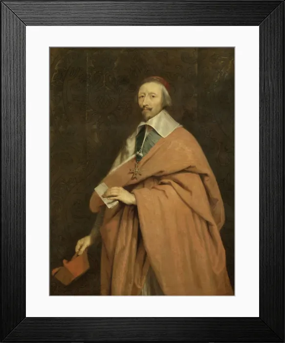 Framed Print : Cardinal de Richelieu, ca 1639. Artist: Champaigne, Philippe, de (1602-1674) Framed Print : Cardinal de Richelieu, ca 1639. Artist: Champaigne, Philippe, de (1602-1674)