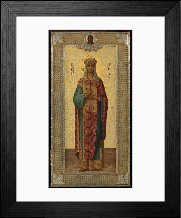Framed Print : Saint Empress Alexandra, 1883. Artist: Ovchinnikov, Pavel Akimovich (1830-1888) Framed Print : Saint Empress Alexandra, 1883. Artist: Ovchinnikov, Pavel Akimovich (1830-1888)