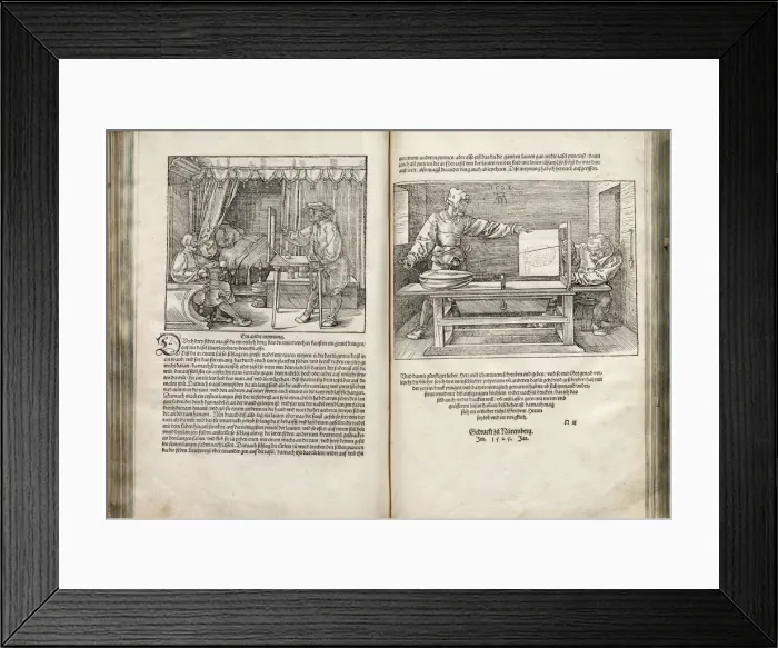 Framed Print : Illustration from the Four Books on Human Proportion, 1528. Artist: Durer, Albrecht (1471-1528) Framed Print : Illustration from the Four Books on Human Proportion, 1528. Artist: Durer, Albrecht (1471-1528)
