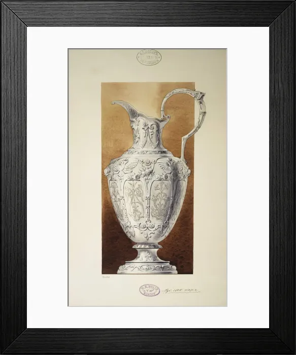 Framed Print : Design of a Ewer. (Series The Dowry of Grand Princess Maria Pavlovna), 1907-1908. Artist: Carl Edvard Bolin company Framed Print : Design of a Ewer. (Series The Dowry of Grand Princess Maria Pavlovna), 1907-1908. Artist: Carl Edvard Bolin company