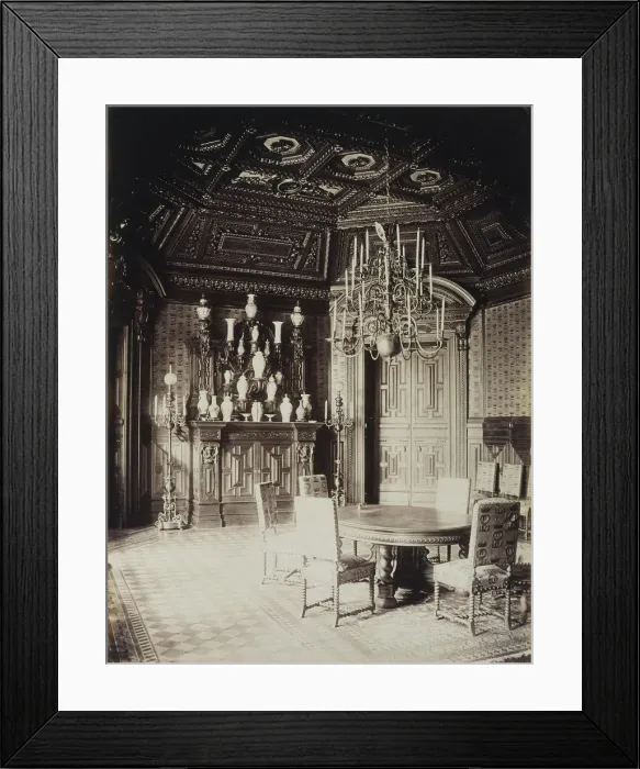 Framed Print : The Stroganov palace in Saint Petersburg. The dining room, 1860s. Artist: Bianchi, Giovanni (1812-1893) Framed Print : The Stroganov palace in Saint Petersburg. The dining room, 1860s. Artist: Bianchi, Giovanni (1812-1893)