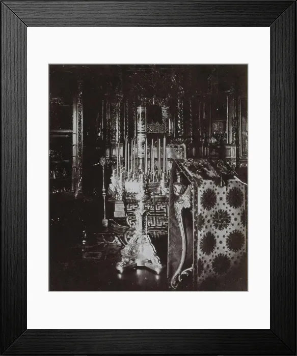Framed Print : House Chapel at the cabin of Peter the Great in Petersburg, 1872. Artist: Felisch, Albert (1837-1908) Framed Print : House Chapel at the cabin of Peter the Great in Petersburg, 1872. Artist: Felisch, Albert (1837-1908)