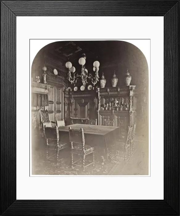 Framed Print : The House of Ivan Paskevich at the English Embankment in Petersburg. The dining room, 1860s. Artist: Bianchi, Giovanni (1812-1893) Framed Print : The House of Ivan Paskevich at the English Embankment in Petersburg. The dining room, 1860s. Artist: Bianchi, Giovanni (1812-1893)