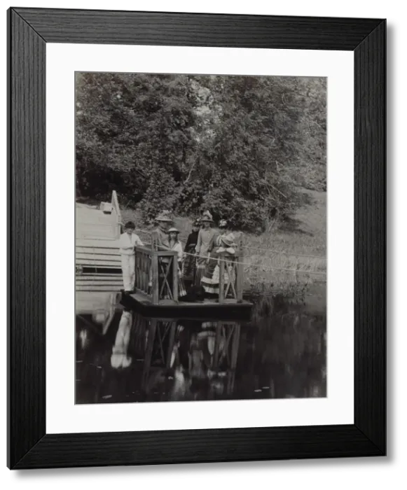 Framed Print : Ferry at the Pyotr Durnovo Dacha in Petersburg, 1880s. Artist: Anonymous Framed Print : Ferry at the Pyotr Durnovo Dacha in Petersburg, 1880s. Artist: Anonymous