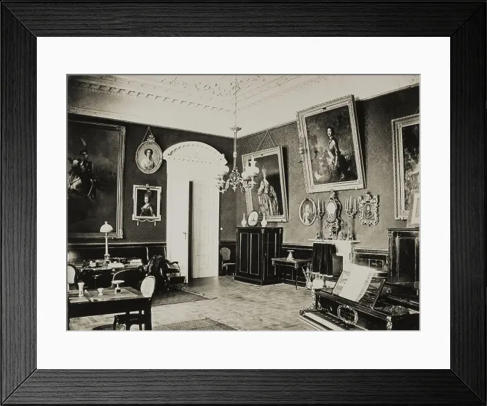 Framed Print : The Paskevich Residence in Gomel. Red living room, 1860s. Artist: Bianchi, Giovanni (1812-1893) Framed Print : The Paskevich Residence in Gomel. Red living room, 1860s. Artist: Bianchi, Giovanni (1812-1893)