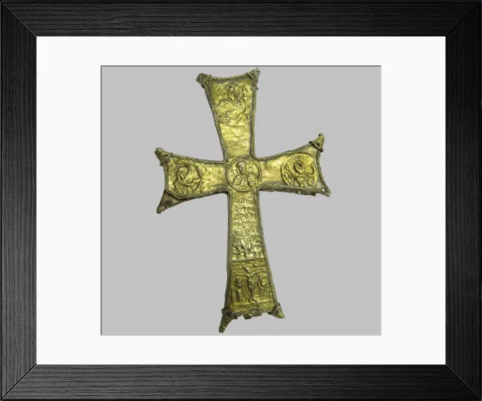 Framed Print : Cross, 12th-13th century. Artist: Ancient Russian Art Framed Print : Cross, 12th-13th century. Artist: Ancient Russian Art
