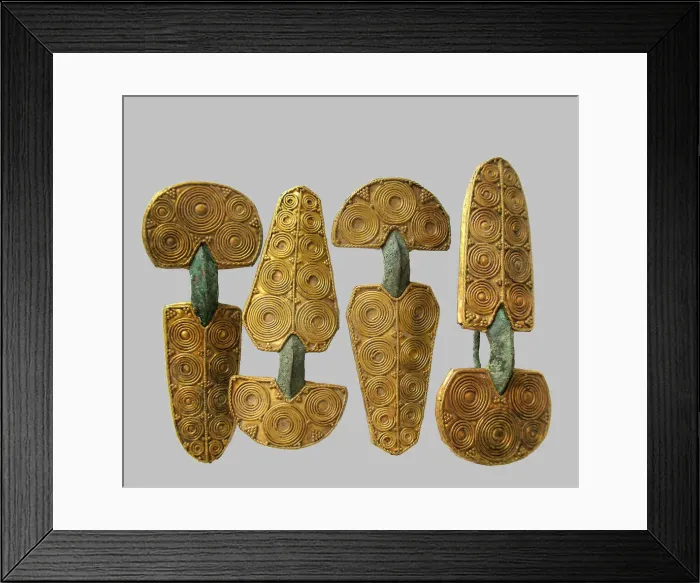 Framed Print : Fibulae, 4th-5th century. Artist: Ancient jewelry Framed Print : Fibulae, 4th-5th century. Artist: Ancient jewelry