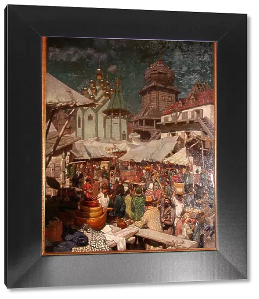 Market. 17th century, 1903. Artist: Vasnetsov, Appolinari Mikhaylovich (1856-1933)