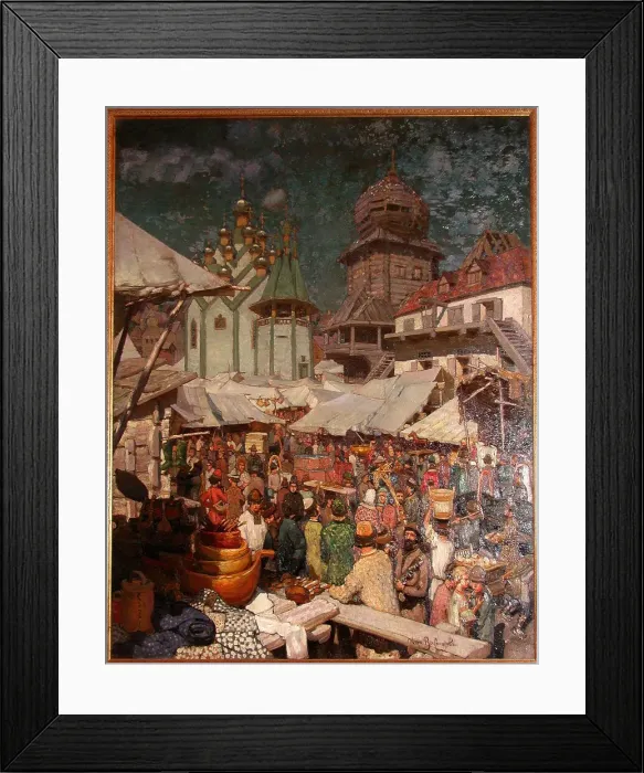 Framed Print : Market. 17th century, 1903. Artist: Vasnetsov, Appolinari Mikhaylovich (1856-1933) Framed Print : Market. 17th century, 1903. Artist: Vasnetsov, Appolinari Mikhaylovich (1856-1933)