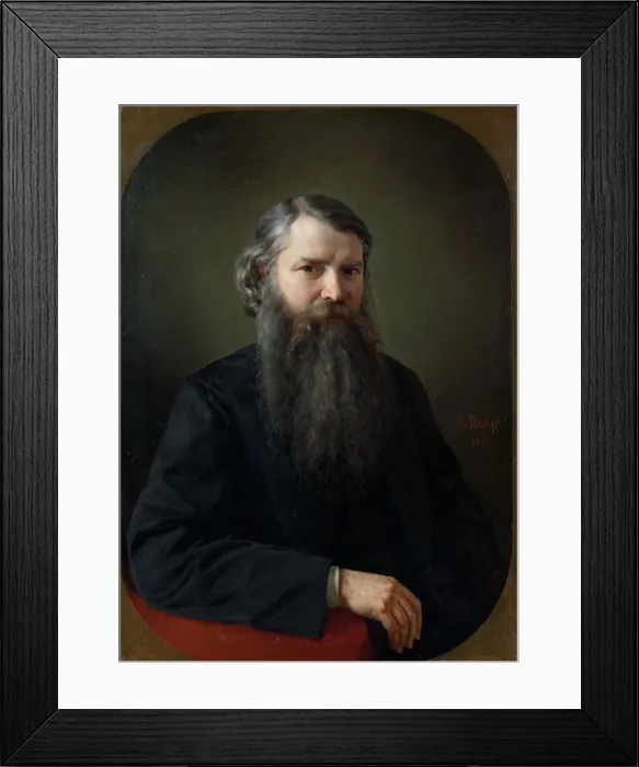 Framed Print : Portrait of Ivan Yegorovich Zabelin (1820-1908), 1871. Artist: Sherwood, Vladimir Osipovich (1832-1897) Framed Print : Portrait of Ivan Yegorovich Zabelin (1820-1908), 1871. Artist: Sherwood, Vladimir Osipovich (1832-1897)